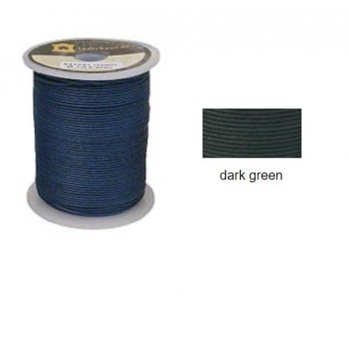 Ata dark green din bumbac usor cerata pentru cusut piele manual 100 m, 1.1 mm grosime