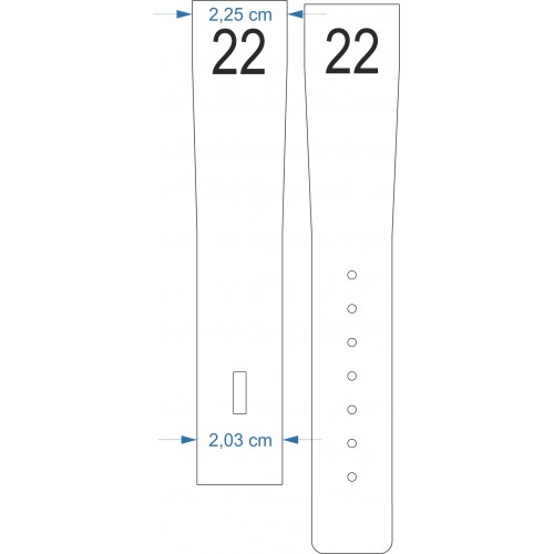 Sabloane taiere pt curele de ceas din piele, forma dreapta 18, 20, 22, 24mm latime